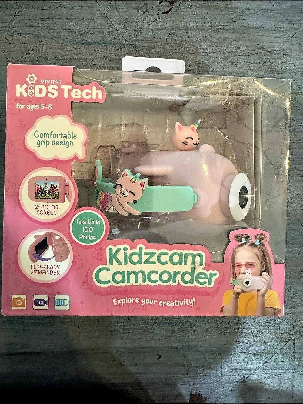 VTech Kidzcam Camcorder Kids Camcorder Pink & Green NWT